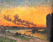  J B Armand  Guillaumin Sunset at Ivry France oil painting reproduction